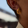 Wholesale Stainless Steel Electroplated Hollow Water Drop Earrings Quiet Design Minimalist Style
