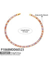 Wholesale Stainless Steel Electroplated Inlaid With Colored Zircon Bracelets And Necklaces For Women