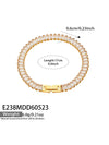 Wholesale Stainless Steel Electroplated Inlaid With Colored Zircon Bracelets And Necklaces For Women