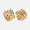 Wholesale Stainless Steel Electroplated Irregular Bump Earrings Geometric Style For Women