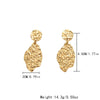 Wholesale Stainless Steel Electroplated Irregular Embossed Fashion Ol Women's Earrings
