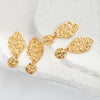 Wholesale Stainless Steel Electroplated Irregular Embossed Fashion Ol Women's Earrings