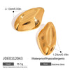 Wholesale Stainless Steel Electroplated Irregular Water Drop Shape Women's Earrings With Quiet Design Sense