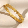 Wholesale Stainless Steel Electroplated 18K Gold Daisy Buckle Bracelet For Women In Fashion Style