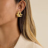 Wholesale Stainless Steel Electroplated 18K Gold Geometric Animal Shape Women's Earrings
