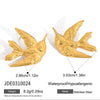 Wholesale Stainless Steel Electroplated 18K Gold Geometric Animal Shape Women's Earrings