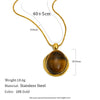 Wholesale Stainless Steel Electroplated 18K Gold Geometric Cross Necklace And Oval Earrings For Women