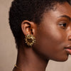 Wholesale Stainless Steel Electroplated 18K Gold Geometric Heart Earrings For Women