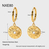 Wholesale Stainless Steel Electroplated 18K Gold Heart Shape Pendant Earrings For Women Retro Ins Style Minimalist