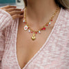 Wholesale Stainless Steel Electroplated 18K Gold Love Pattern Pendant Necklace For Women