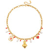 Wholesale Stainless Steel Electroplated 18K Gold Love Pattern Pendant Necklace For Women