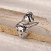 Wholesale Stainless Steel Electroplated 18K Gold Open Heart Shaped Love Ring For Women