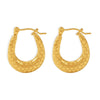 Wholesale Stainless Steel Electroplated 18K Real Gold Color U Shaped Geometric Women's Earrings