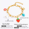 Wholesale Stainless Steel Electroplated 18K Real Gold Fruitshaped Diy Bracelet And Pendant Hand Jewelry For Women