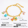 Wholesale Stainless Steel Electroplated 18K Real Gold Fruitshaped Diy Bracelet And Pendant Hand Jewelry For Women