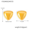 Wholesale Stainless Steel Electroplated 18K Real Gold Irregular Geometric Solid Earrings Combination For Women