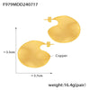 Wholesale Stainless Steel Electroplated 18K Real Gold Irregular Geometric Solid Earrings Combination For Women