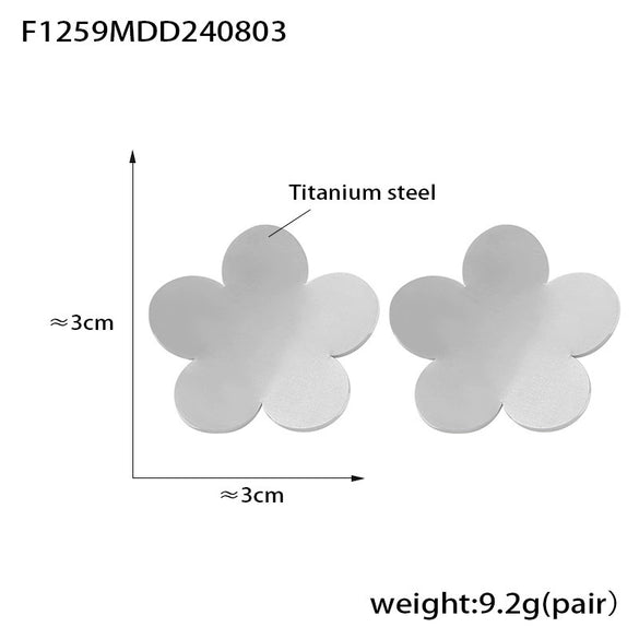 Wholesale Stainless Steel Electroplated 18K Real Gold Irregular Geometric Solid Earrings Combination For Women