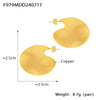 Wholesale Stainless Steel Electroplated 18K Real Gold Irregular Geometric Solid Earrings Combination For Women