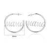 Wholesale Stainless Steel Electroplated Letters Numbers Text Round Earrings For Women