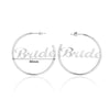 Wholesale Stainless Steel Electroplated Letters Numbers Text Round Earrings For Women