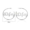 Wholesale Stainless Steel Electroplated Letters Numbers Text Round Earrings For Women
