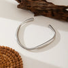 Wholesale Stainless Steel Electroplated Light Luxury Specialshaped Open Bracelet For Girls