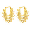 Wholesale Stainless Steel Electroplated Love Geometric Hollow Crochet Earrings For Women