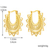 Wholesale Stainless Steel Electroplated Love Geometric Hollow Crochet Earrings For Women