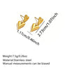 Wholesale Stainless Steel Electroplated Love Heart Necklace And Earrings Set For Women Simple Style Accessories
