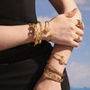 Wholesale 316L Stainless Steel Electroplated Love Rose Geometric Fashion Women's Bracelet