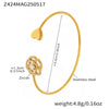 Wholesale 316L Stainless Steel Electroplated Love Rose Geometric Fashion Women's Bracelet