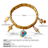 Wholesale 316L Stainless Steel Electroplated Multielement Cartoon Oil Drop Pendant Bracelet Jewelry For Women