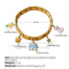 Wholesale 316L Stainless Steel Electroplated Multielement Cartoon Oil Drop Pendant Bracelet Jewelry For Women