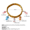 Wholesale 316L Stainless Steel Electroplated Multielement Cartoon Oil Drop Pendant Bracelet Jewelry For Women