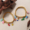 Wholesale 316L Stainless Steel Electroplated Multielement Cartoon Oil Drop Pendant Bracelet Jewelry For Women