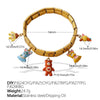 Wholesale 316L Stainless Steel Electroplated Multielement Cartoon Oil Drop Pendant Bracelet Jewelry For Women