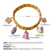 Wholesale 316L Stainless Steel Electroplated Multielement Cartoon Oil Drop Pendant Bracelet Jewelry For Women
