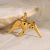Wholesale Stainless Steel Electroplated Peace Dove Retro Brooch Women's Jewelry