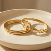 Wholesale Stainless Steel Electroplated Polished Ringshaped Buckle Bracelet Set Simple Highend Style Accessories
