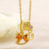 Wholesale Stainless Steel Electroplated Pony And Zodiac Animal Diamondencrusted Pendant Necklace For Women With Oshaped Chain