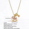 Wholesale Stainless Steel Electroplated Pony And Zodiac Animal Diamondencrusted Pendant Necklace For Women With Oshaped Chain