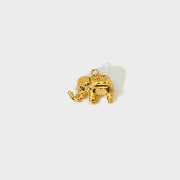 Wholesale Stainless Steel Electroplated Return Pattern Rugby Motorcycle Bicycle Elephant Pendant Necklace Accessories Charm