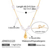 Wholesale Stainless Steel Electroplated Round Beads Water Drop Pendant Necklace For Women