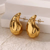 Wholesale Stainless Steel Electroplated Simple Geometric Drop Shape Women's Earrings