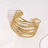 Wholesale Stainless Steel Electroplated Simple Geometric Open Bracelet Jewelry