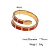 Wholesale Stainless Steel Electroplated Snakeshaped Animal Zodiac Open Ring Women's Jewelry