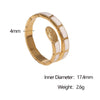 Wholesale Stainless Steel Electroplated Snakeshaped Animal Zodiac Open Ring Women's Jewelry