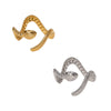 Wholesale Stainless Steel Electroplated Snakeshaped Zodiac Open Ring Women's Jewelry