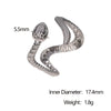 Wholesale Stainless Steel Electroplated Snakeshaped Zodiac Open Ring Women's Jewelry